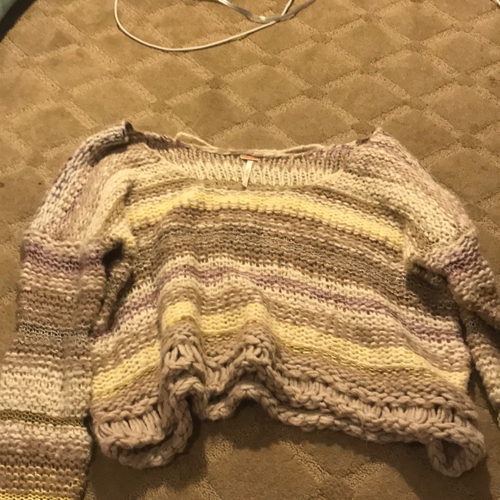 Free People-Cropped knit sweater
